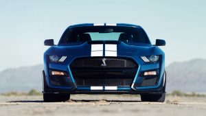 Ford Mustang Shelby GT500 2020 azul frontal