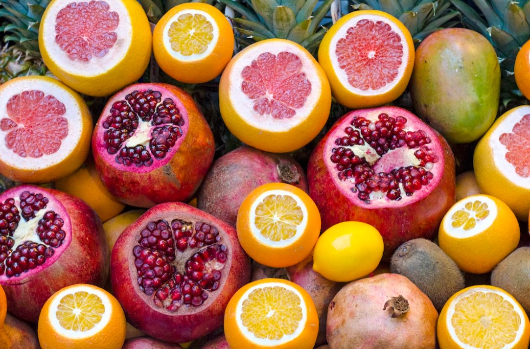 frutas cítricas y antioxidantes afrodisiacas