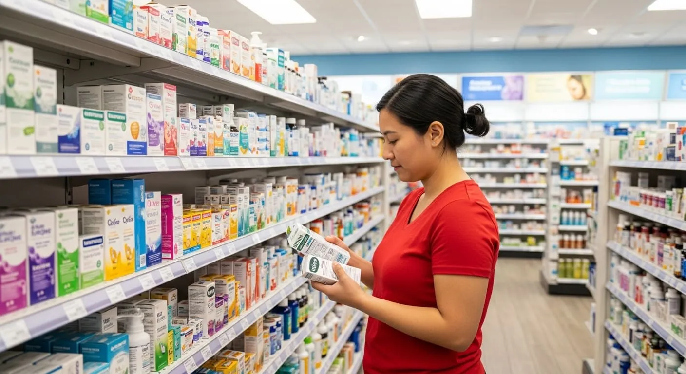 Persona comprando medicamento